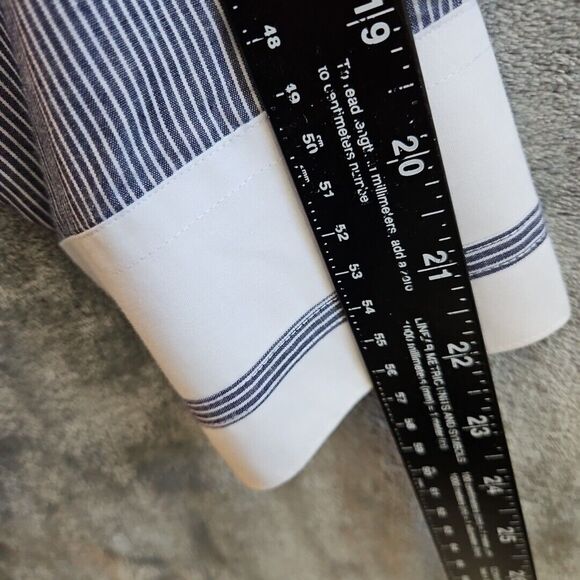 Damonte Couture Collection Men's dress Shirt 16.5  (Lg) gray white Vintage - Picture 6 of 10